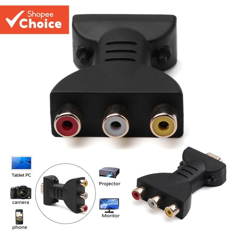 Adaptador HDMI Para 3RCA AV DVD E Projetor Com Conversor De Componentes De Áudio Vídeo