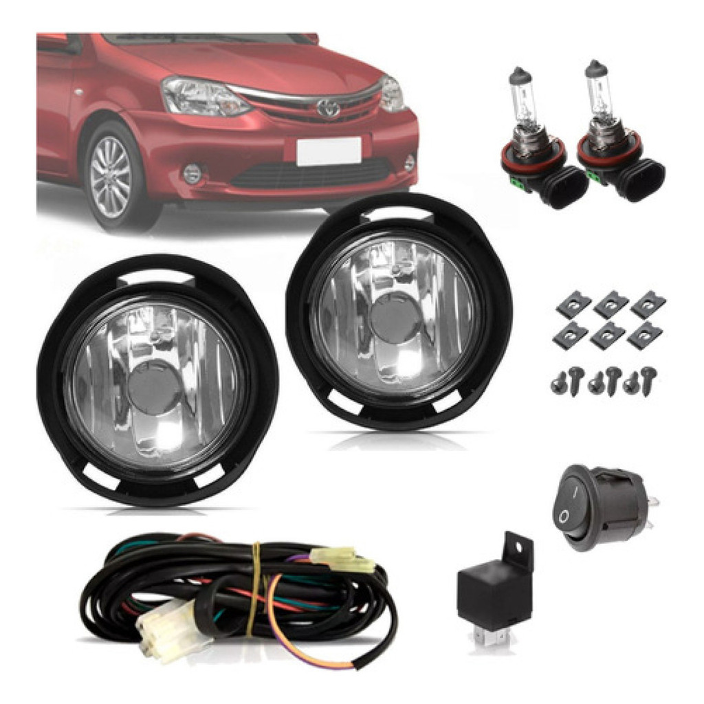 Kit Farol Milha Etios 2013 14 15 2016 2017 2018 2019 2020 em Oferta na Shopee