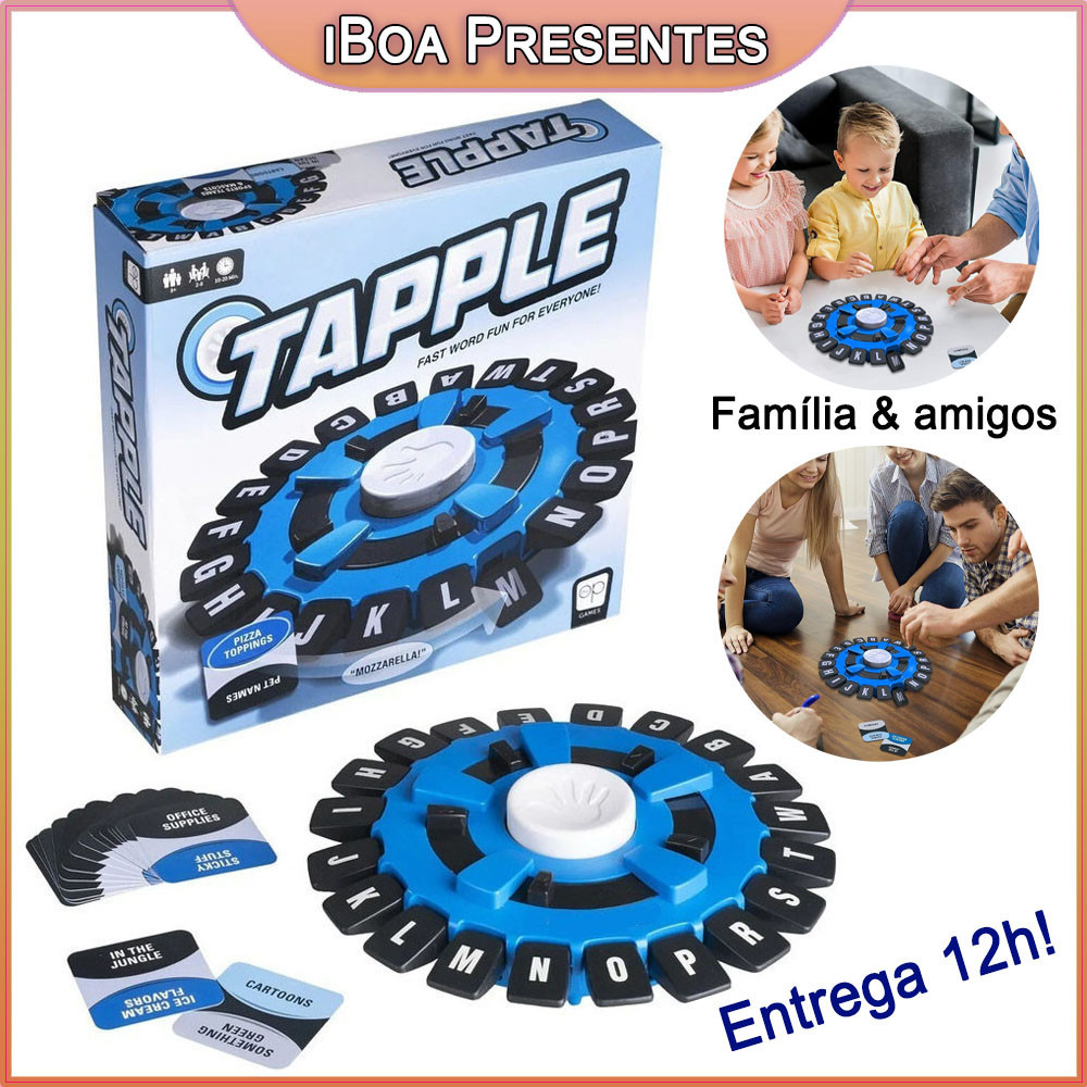 Versão em português-Jogo De Tabuleiro Usaopoly Tapple Word Fast Paced em Oferta na Shopee