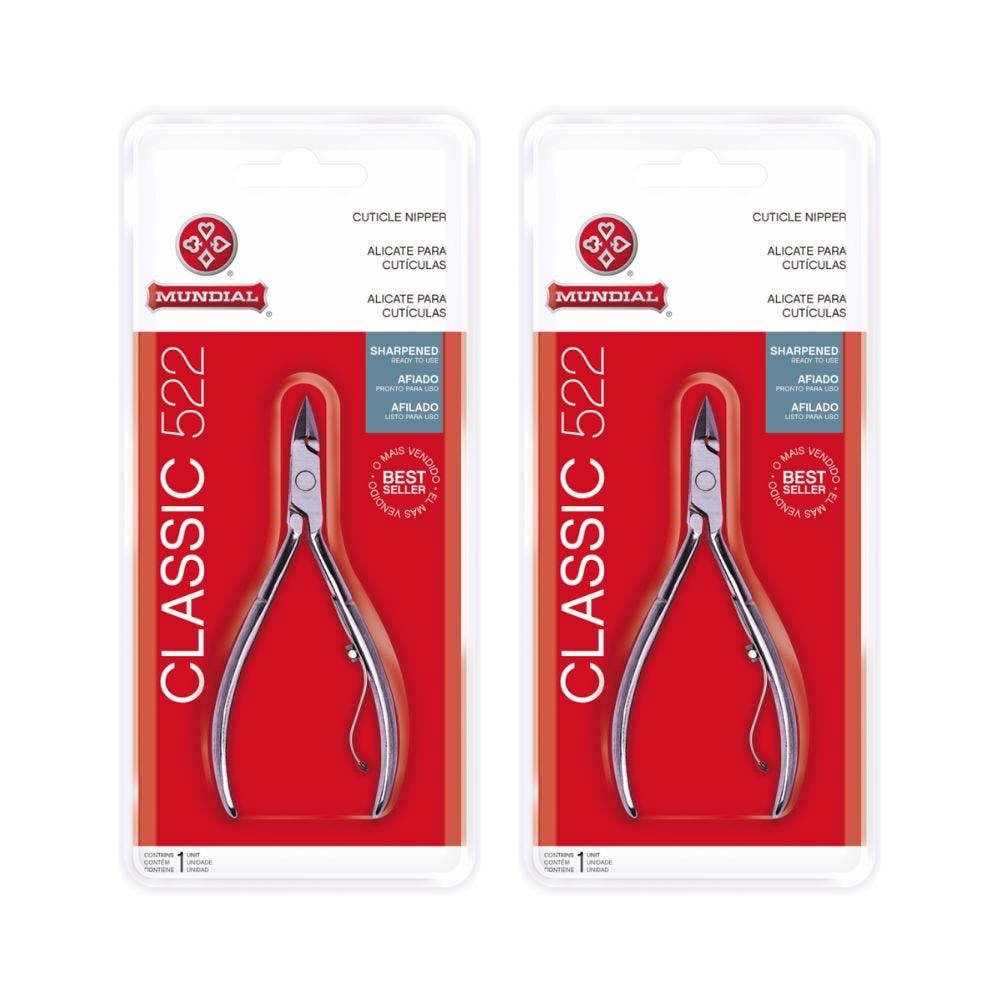 Kit Alicate De Cutícula Mundial 522C (2 Unidades) em Oferta na Shopee
