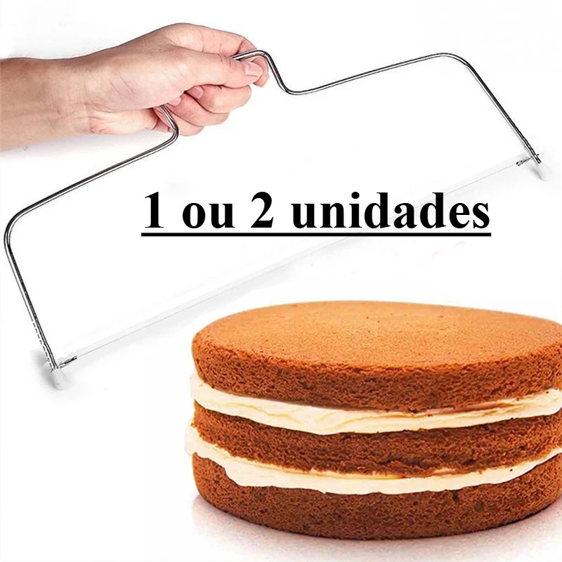 1 ou 2 Pcs Cortador De Bolo De Linha Ajustável Em Altura Aço Inoxidável em Oferta na Shopee