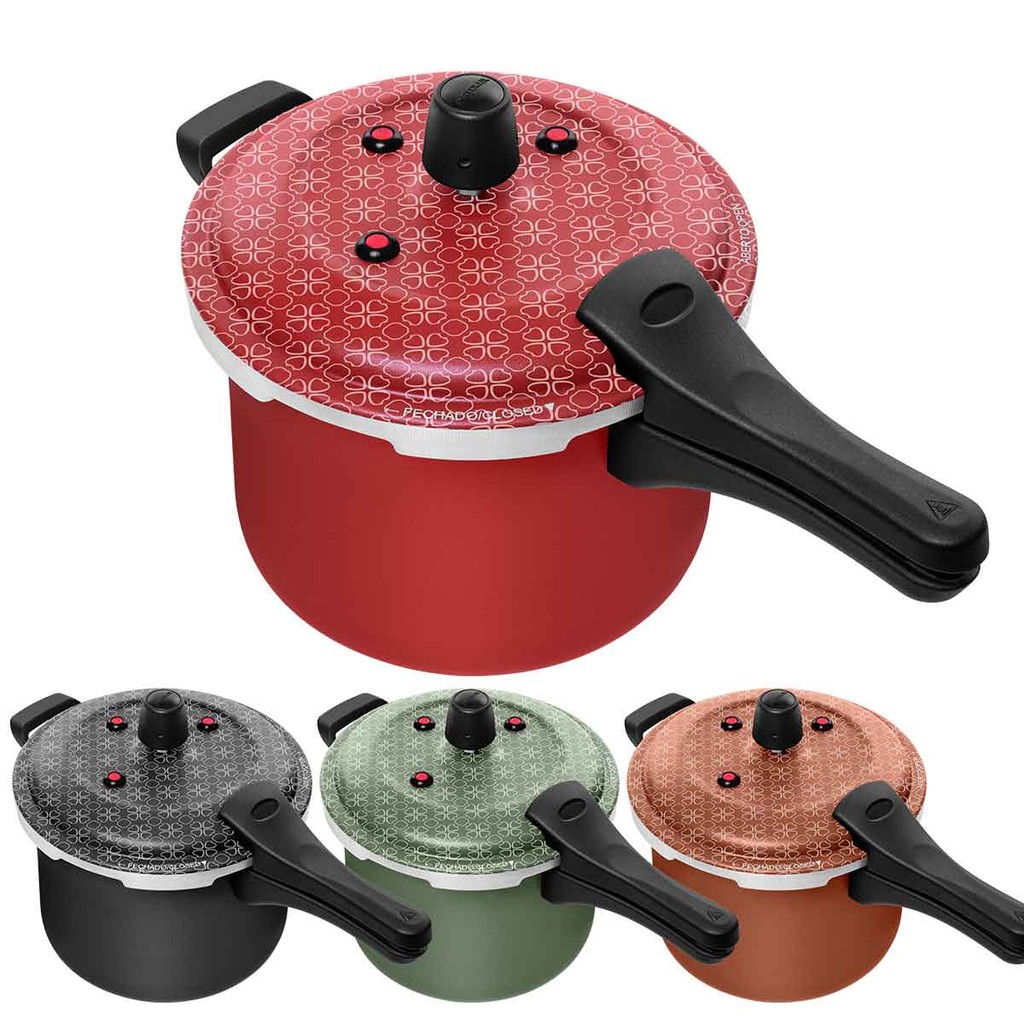 Panela De Pressão Antiaderente Fecho Externo 5 Litros 4 Válvulas De Segurança Patolux em Oferta na Shopee