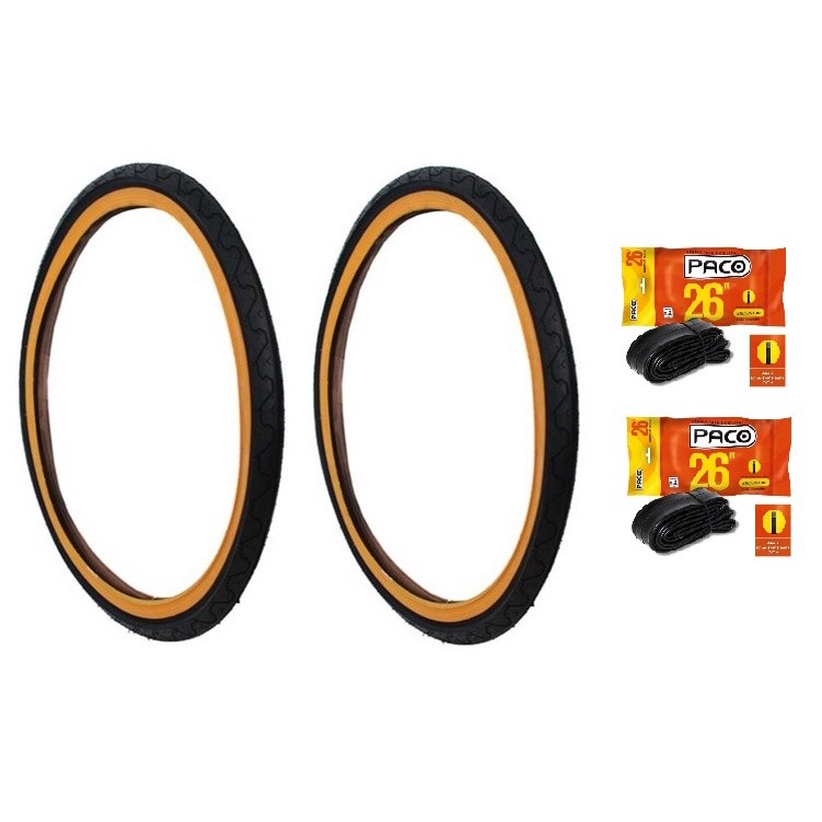 Pneu Bicicleta Kenda K90 Aro 26x1.95 Slick Urbano Pto Faixa Amarela Kit Câmara de ar 26 Bico Grosso 26 Balão Bico Grosso em Oferta na Shopee