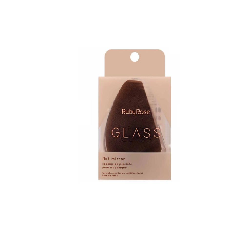 Esponja De Maquiagem Flat Mirror Glas Rubyrose