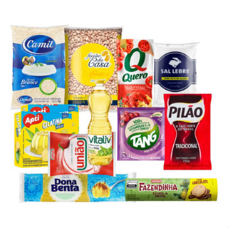 Cesta Básica Completa 13 Produtos Alimentos Para Casa em Oferta na Shopee