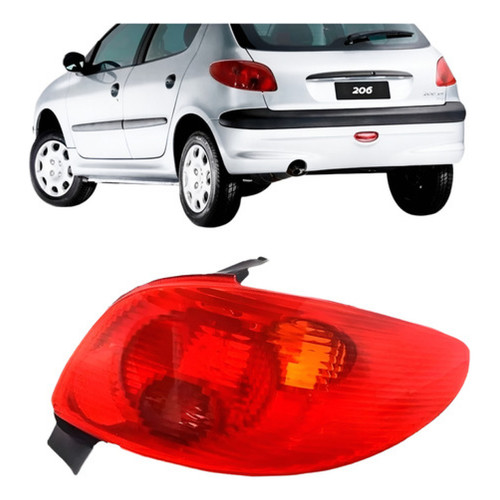 Lanterna Traseira Para Peugeot 206 ano 2004 2005 2006 2007 2008 2009 2010