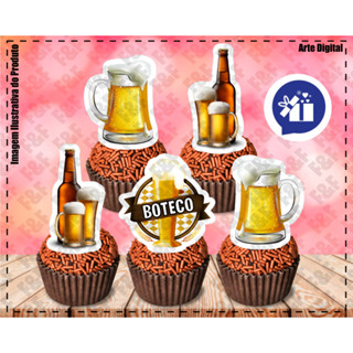 60 Tags para Doces tema BOTECO BAR em Oferta na Shopee