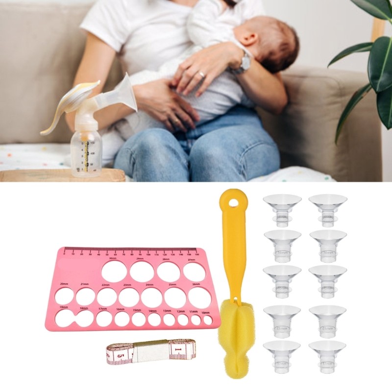 Conversor Flange Silicone * 13mm 15mm 17mm 19mm 21mm 5 Tamanhos Para Bombas Tira Leite Cartão Medição