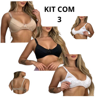 Kit SUTIÃ Amamentação Alça Abre Fácil Reforçada MICROFIBRA Gestante Grávida. em Oferta na Shopee
