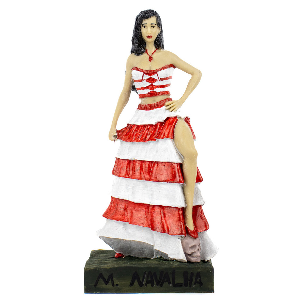 Escultura Maria Navalha Malandra com Saia 24 cm em Resina