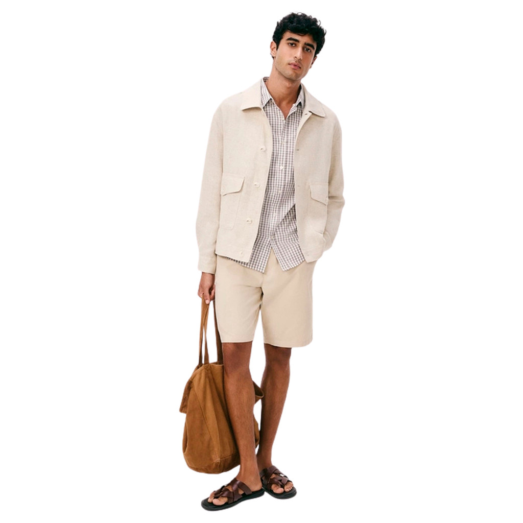 Camisa Masculina Hering Branco Slim Xadrez