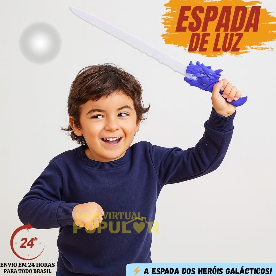 Brinquedo Espada Sabre De Luz Led 53 cm Crianças