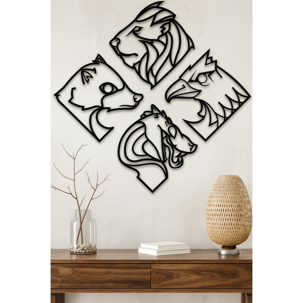 Quadros Decorativos Casas De Harry Potter De Hogwarts Conjunto De 4 Símbolos