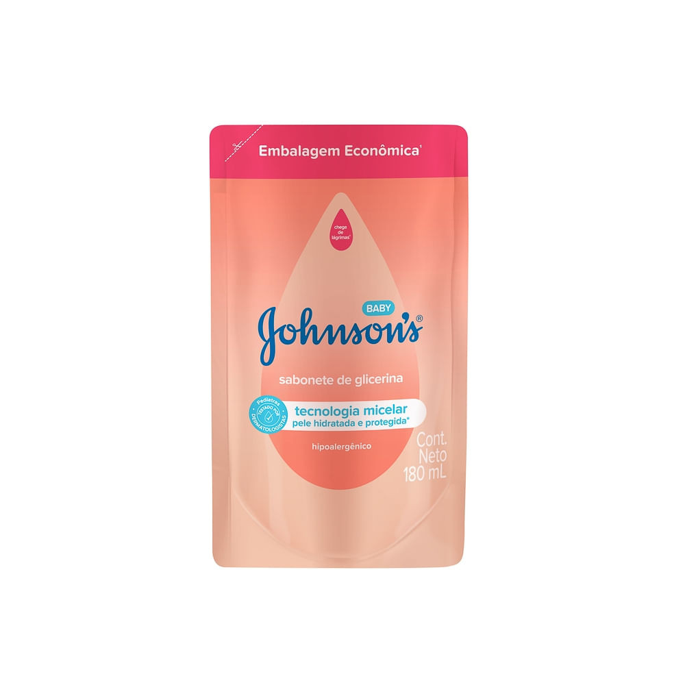 Sabonete Líquido de Glicerina Johnson's Baby Refil 180ml - Mom & Baby