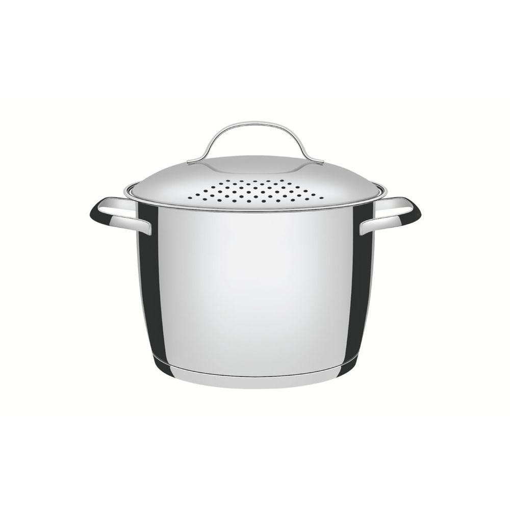 Espagueteira Tramontina Allegra Aço Inox Com Fundo Triplo 22 Cm 5,5 L em Oferta na Shopee