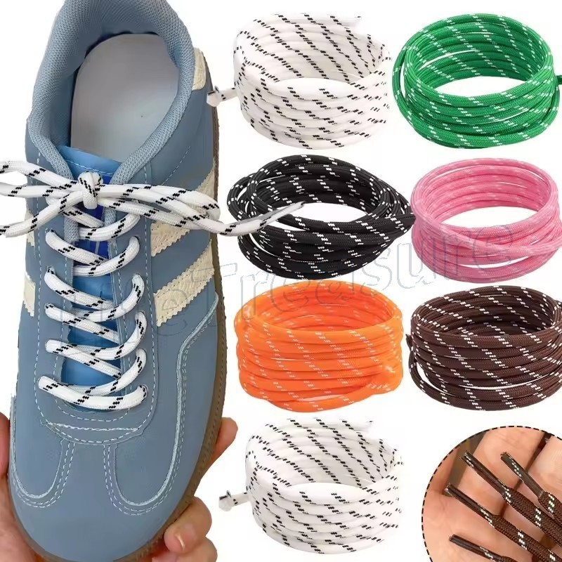 Cadarços Longos Redondos De 5 Mm-Para Mulheres E Homens , Uso Diário-Casual , Criativo , Versátil-Esportivos Multicolori