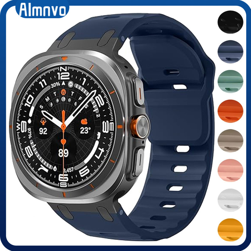 Pulseira De Silicone Masculino Para Relógio Smartwatch Samsung Galaxy Watch Ultra 47mm Strap Para Samsung Galaxy Ultra