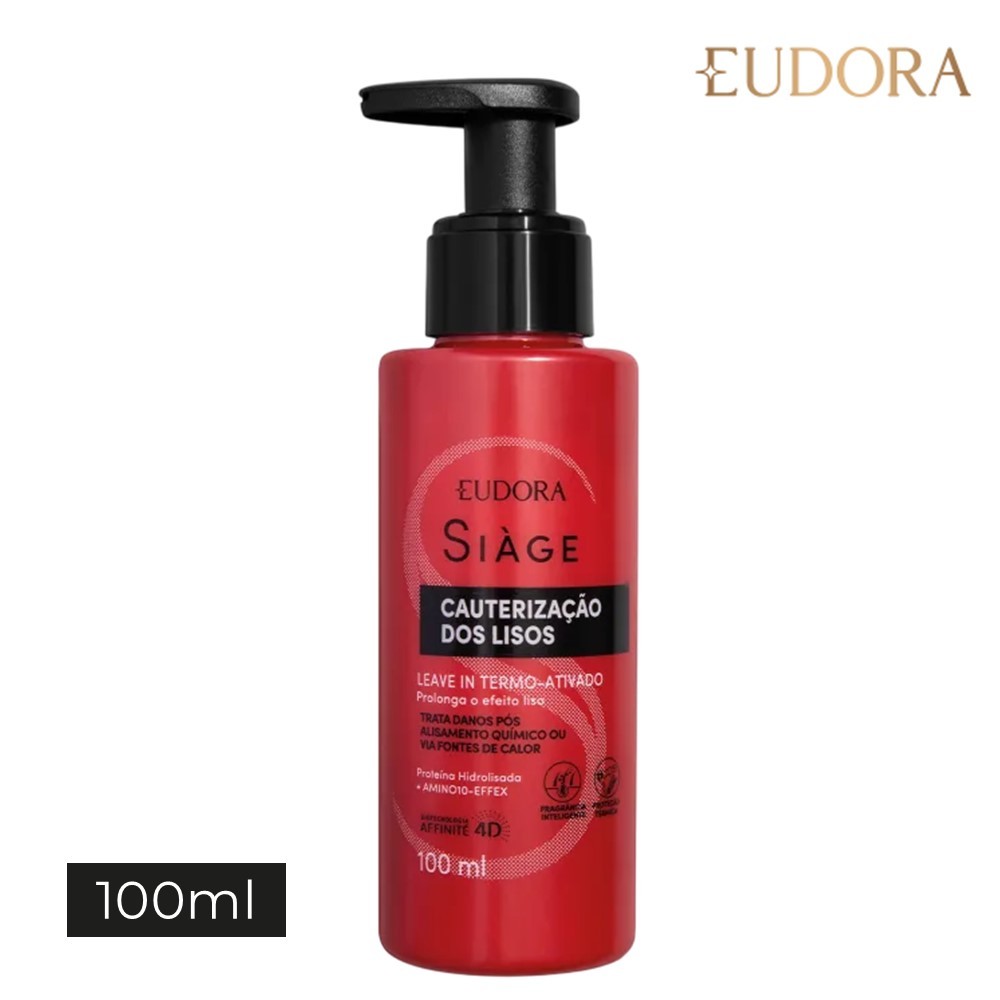 Leave In Protetor Térmico Selante Cauterização dos Lisos Reconstrução 100ml Eudora Siàge