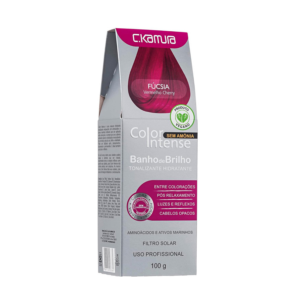Tonalizante C.Kamura Color Intense Fúcsia Banho De Brilho 100g em Oferta na Shopee
