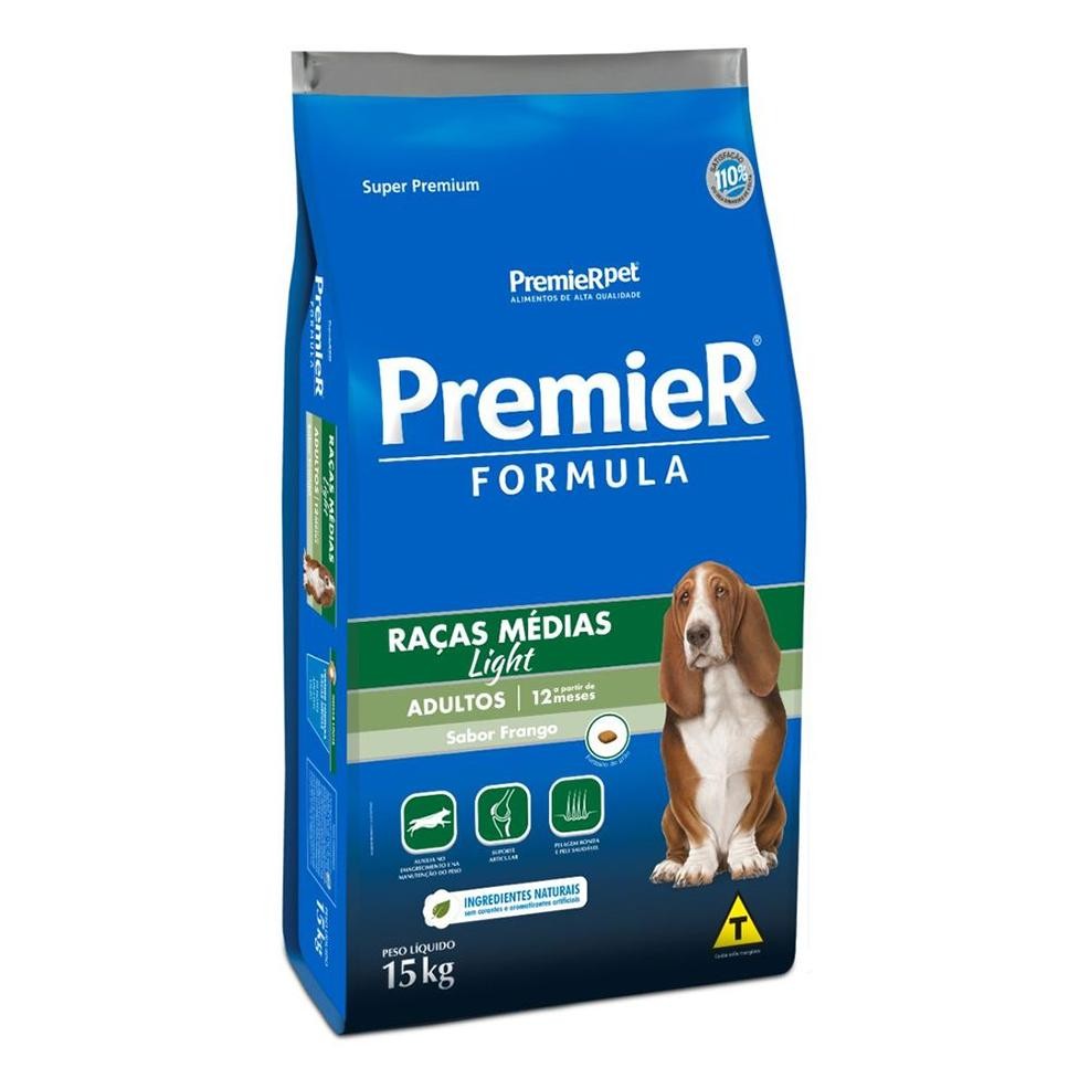 Ração Seca PremieR Formula Light Frango para Cães Adultos Porte Médio em Oferta na Shopee