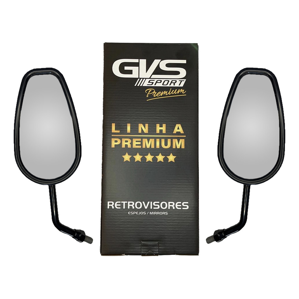 Retrovisor Rosca Honda Gvs Mod Harley Davidson Preto Convexa em Oferta na Shopee