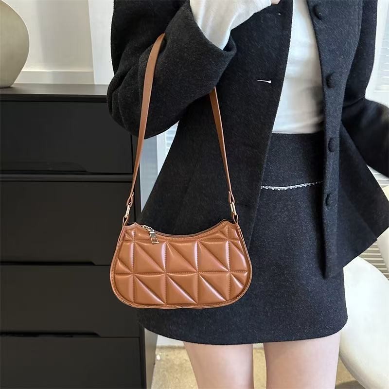Nova bolsa de ombro casual retrô, tendência da moda, bolsa de axila ming