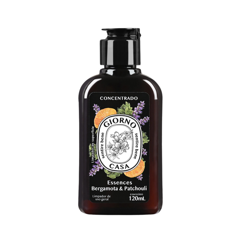 LIMPADOR CONCENTRADO DE SUPERFICIE GIORNO CASA ESSENCES BERGAMOTA E PATCHOULI 120ML em Oferta na Shopee