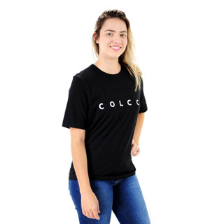 Camiseta Colcci Logo Minimalista Preto - Feminino em Oferta na Shopee