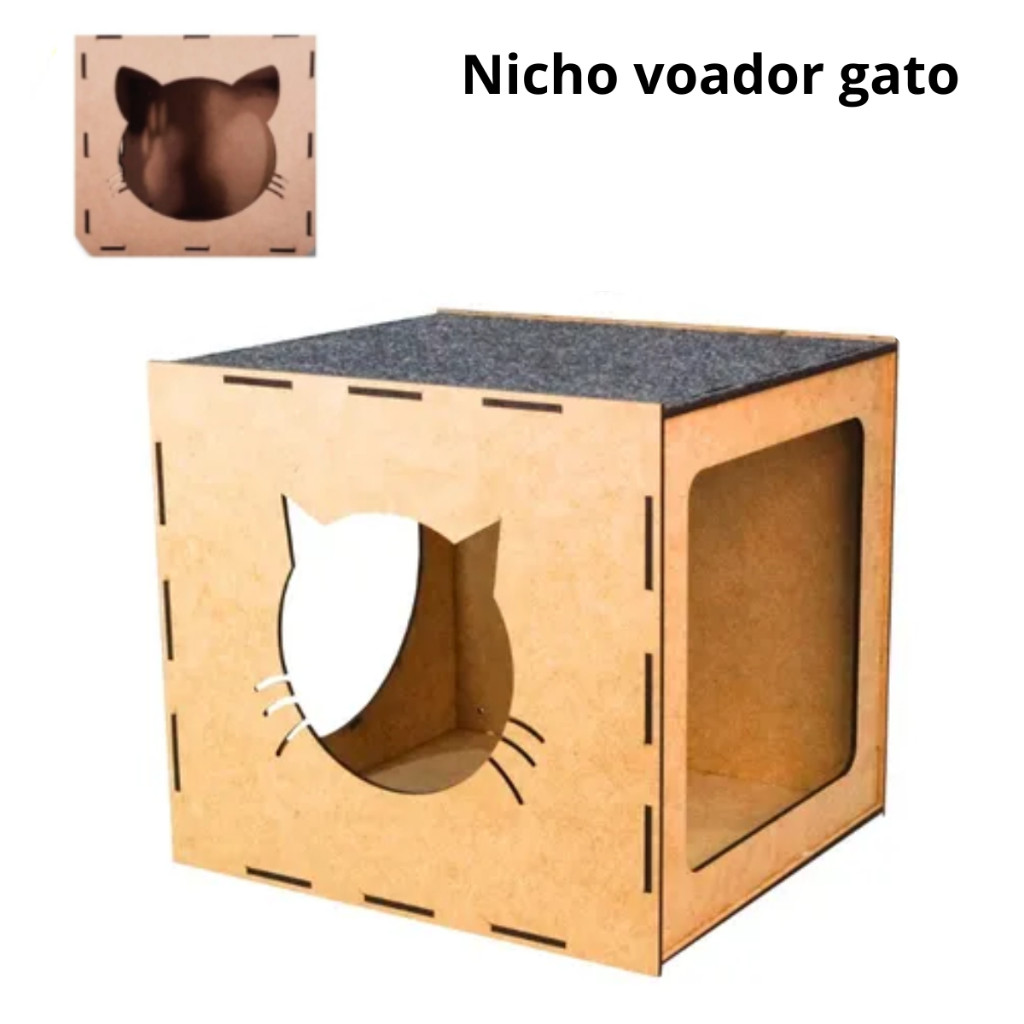 Nicho Toca para gatos grandes Maine Coon mdf 4mm