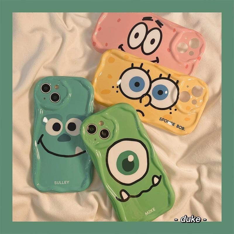 Capa Macia Para Telefone Spongebob Patrick Monster Samsung Galaxy S24 S23 S22 S21 Plus Ultra FE A13 A55 A35 A25 A15 A05 A05S M54 À Prova De Choque