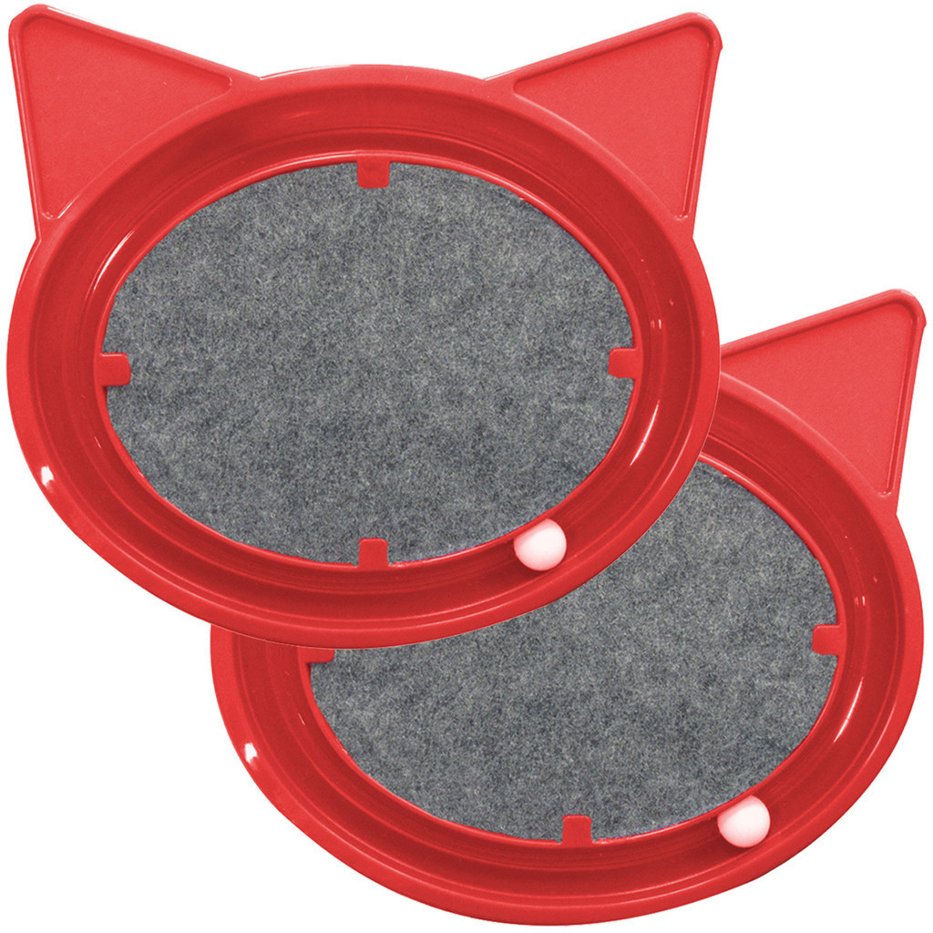 Kit 2 Super Cats Relax Arranhador Gato Interativo Anti-Estresse Furacão Pet Pop Vermelho
