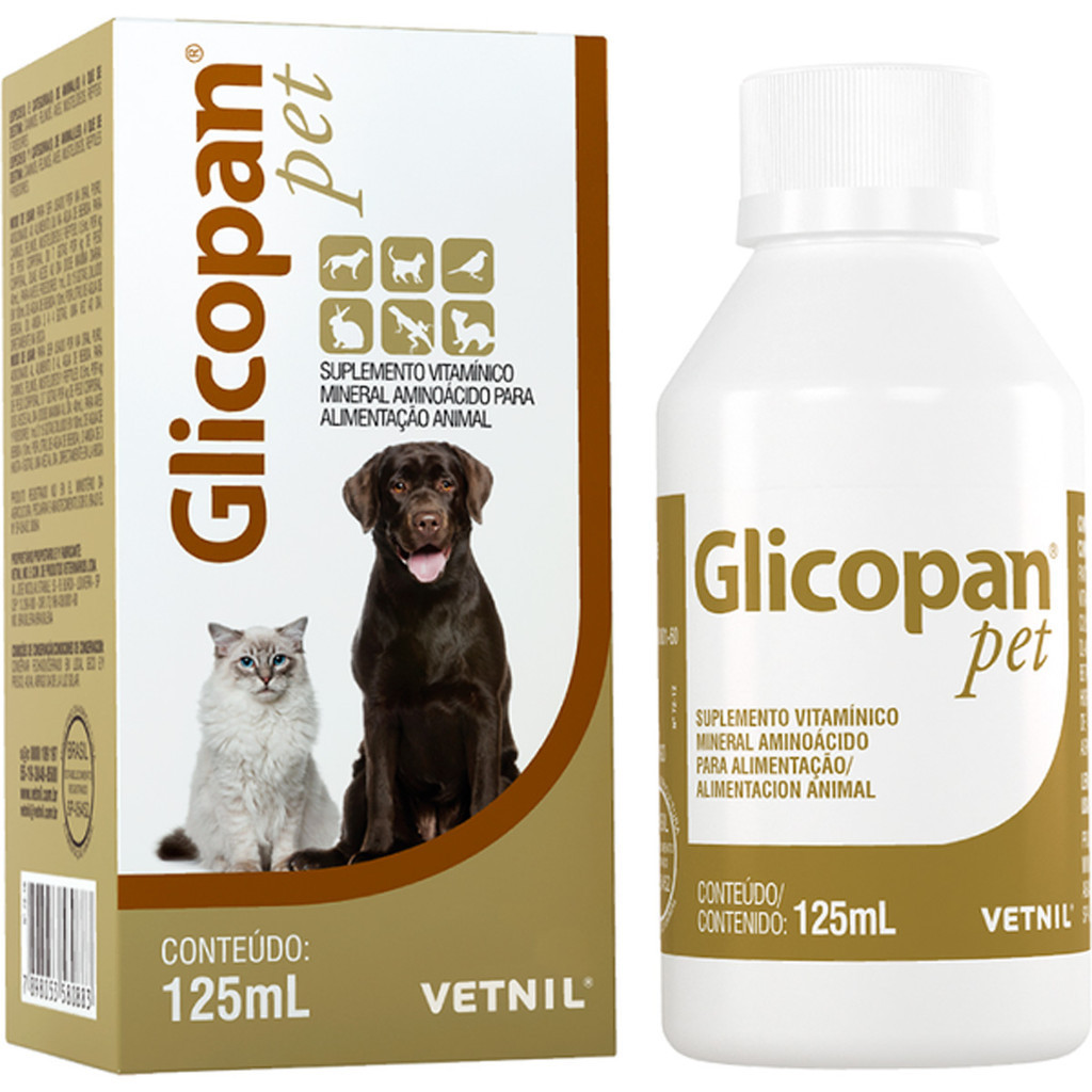 Glicopan Pet em Gotas Vetnil Suplemento Vitamínico - 125 mL em Oferta na Shopee