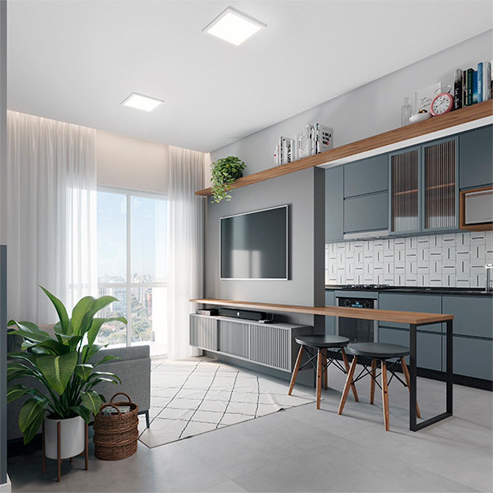 Detalhes do Kit 30 Painel Led Embutir 18w 3000k Quadrado Bivolt - Easy