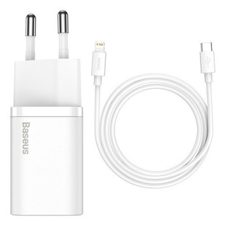 Baseus Carregador De Parede Turbo 20w Tipo-c + Cabo iPhone 7 8 9 X XR 11 12 13 14 Pro Max Plus em Oferta na Shopee