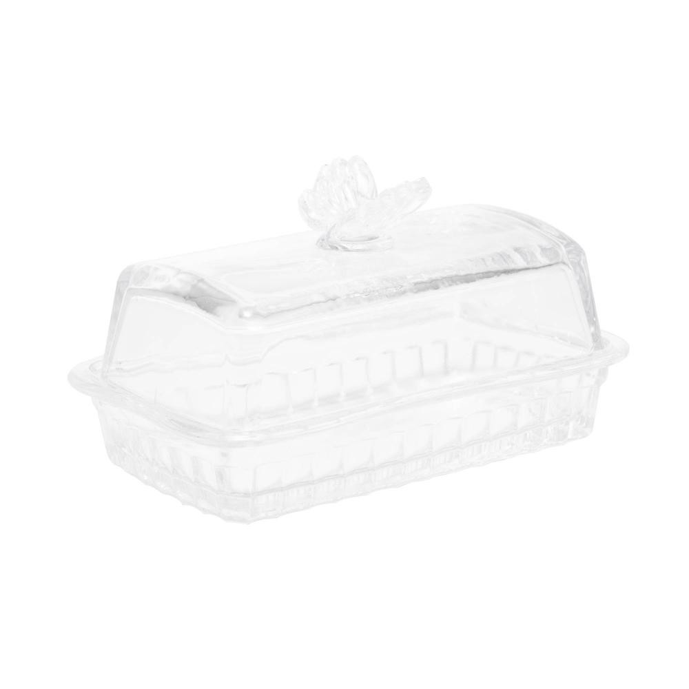 Manteigueira Wolff Butterfly de Vidro com Tampa 17cm em Oferta na Shopee