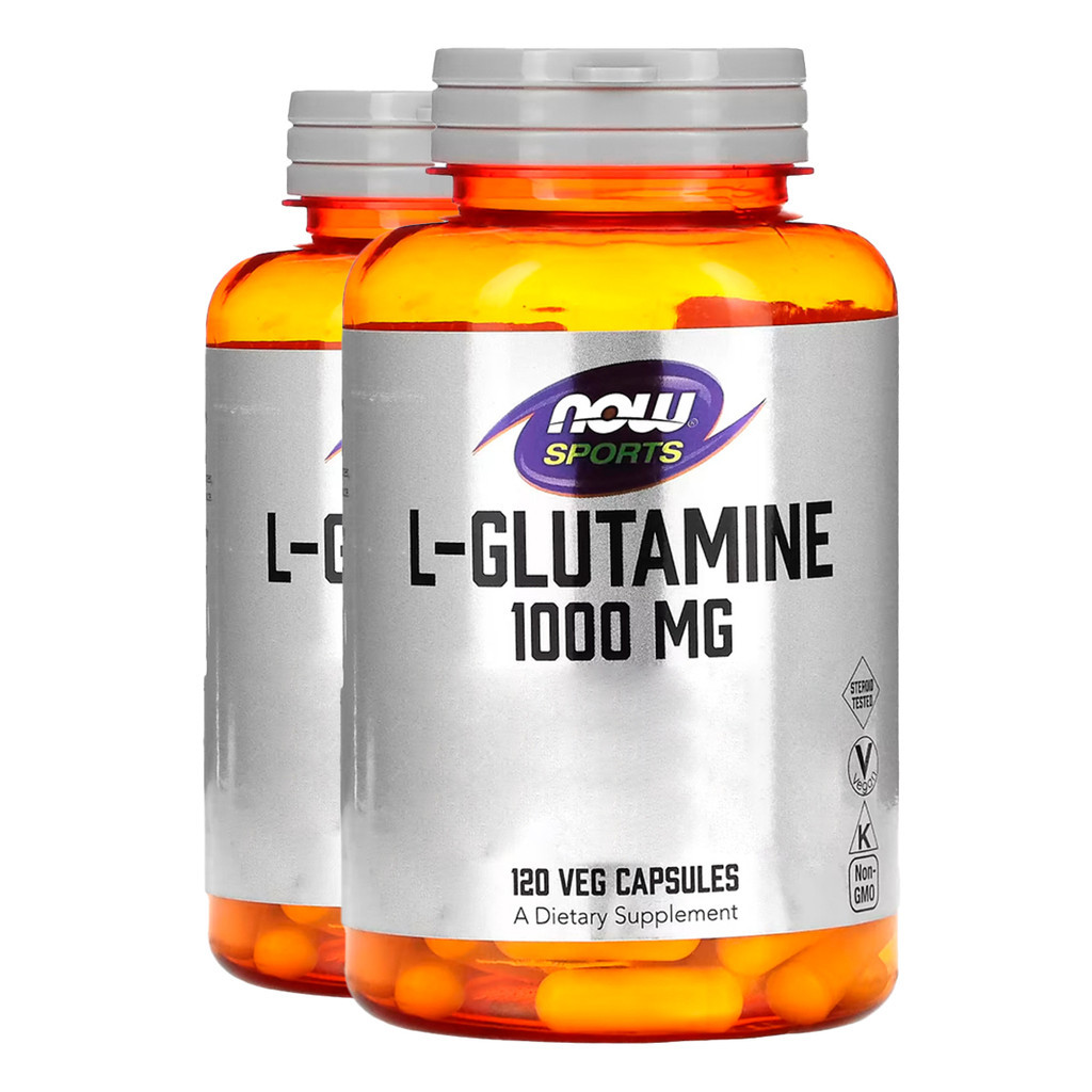 Kit 2x L-Glutamina 1000mg Now Foods Sports 120 Caps Importado/Made in Usa em Oferta na Shopee