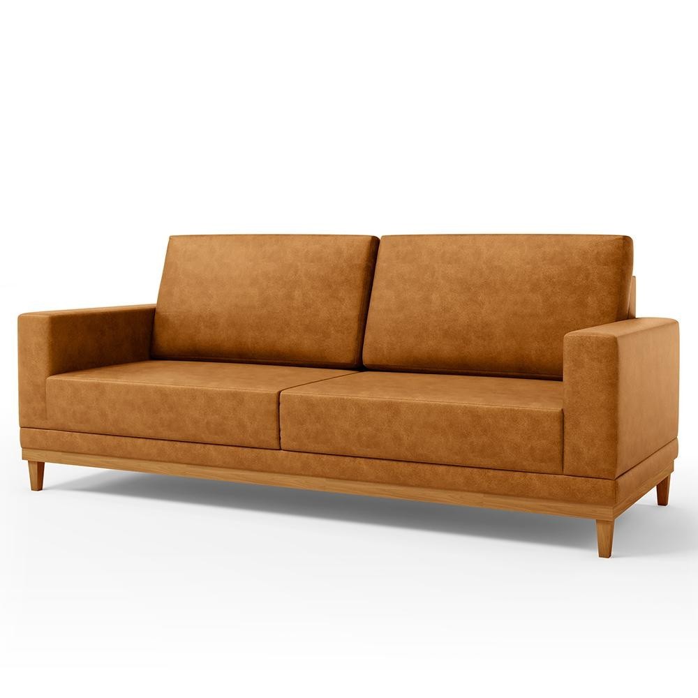 Sofá 3 Lugares 200cm Living Sala de Estar Kayrós D05 Sintético Whisky - Mpozenato em Oferta na Shopee