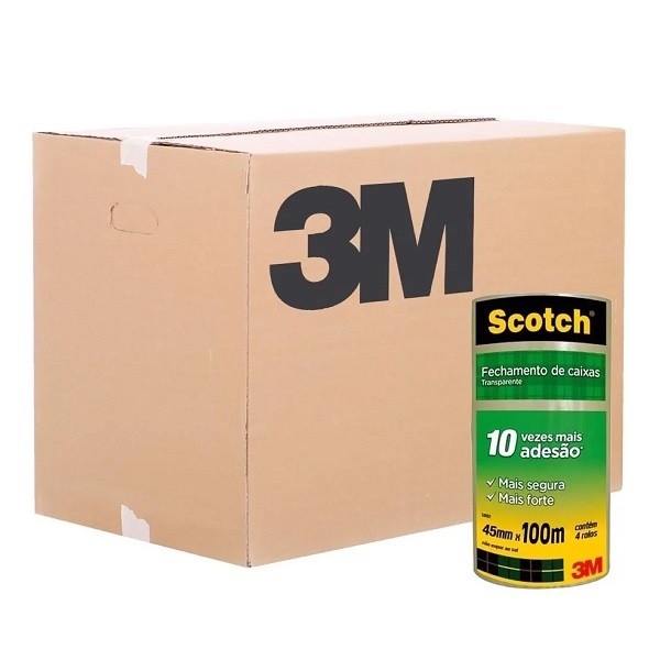 Kit 12 Fitas de Empacotamento 3M SCOTCH 5802 45MM X 100M em Oferta na Shopee