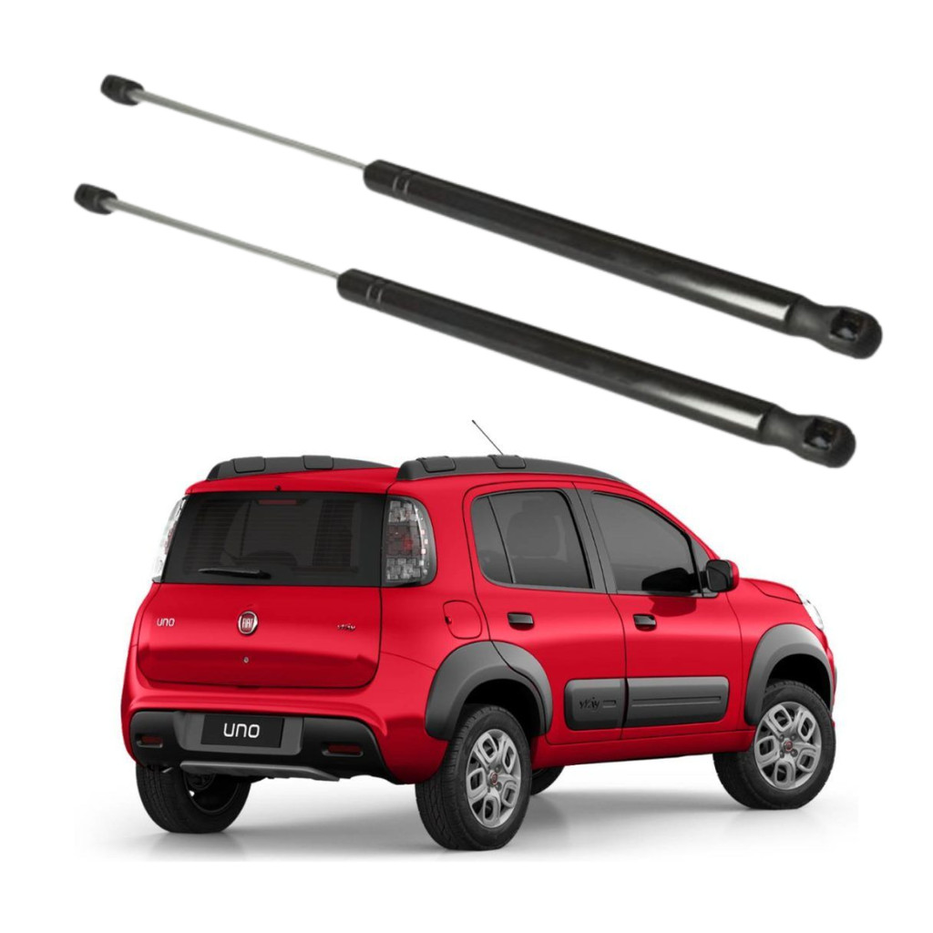 Par Amortecedor Porta Malas Tampa Traseira Novo Uno 2010 Em Diante em Oferta na Shopee