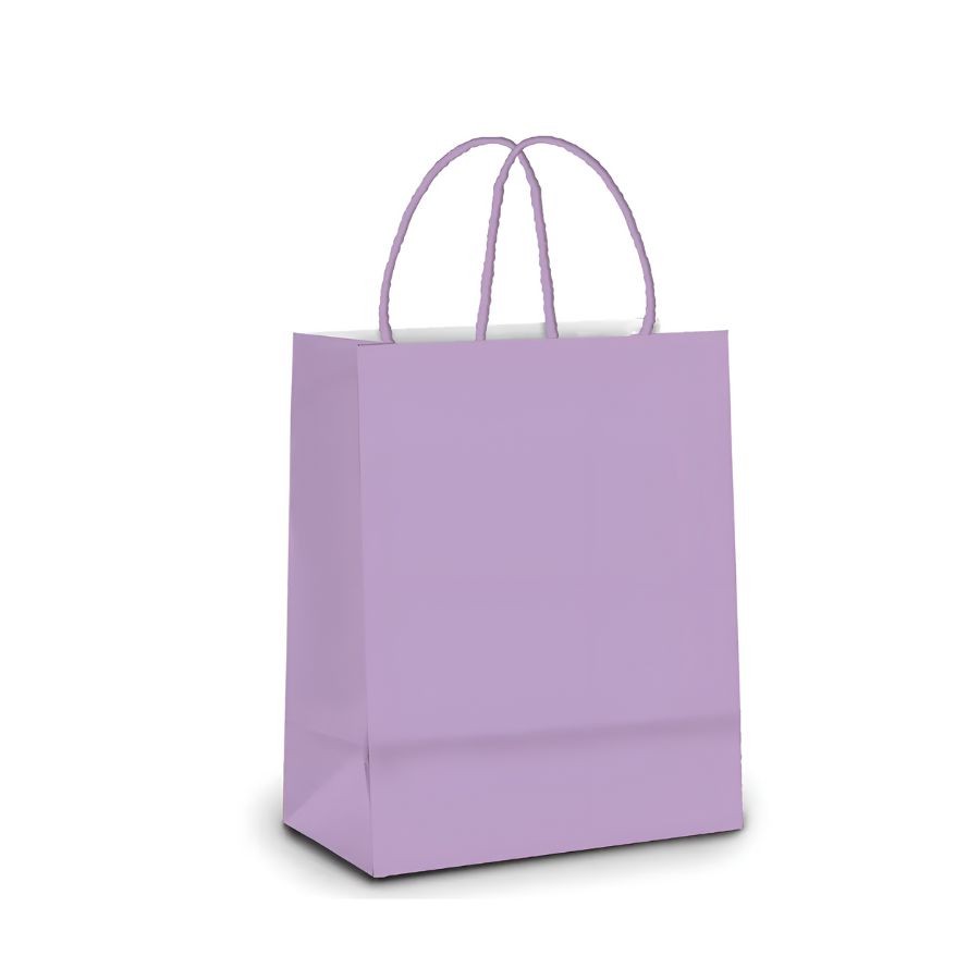 Sacola de Papel G 32x26,5x13cm - Lilás - Fundo Largo - 10 unidades - Cromus - Rizzo em Oferta na Shopee