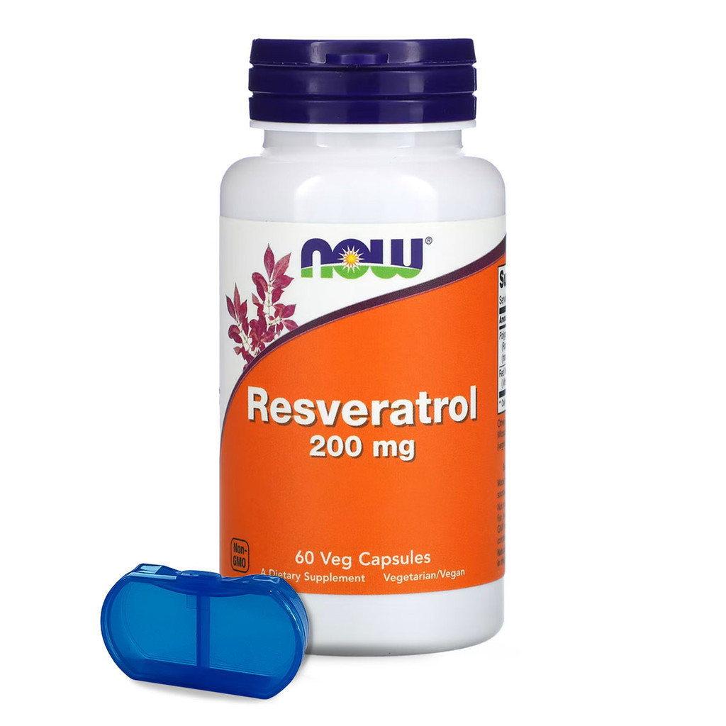 Resveratrol 200mg Ext Vinho Tinto Now Foods 60Cáps Importado + Porta Cápsulas em Oferta na Shopee