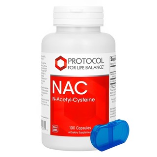 Nac N-acetilcisteína 600mg Protocol 100 Cáps Porta Cápsulas em Oferta na Shopee