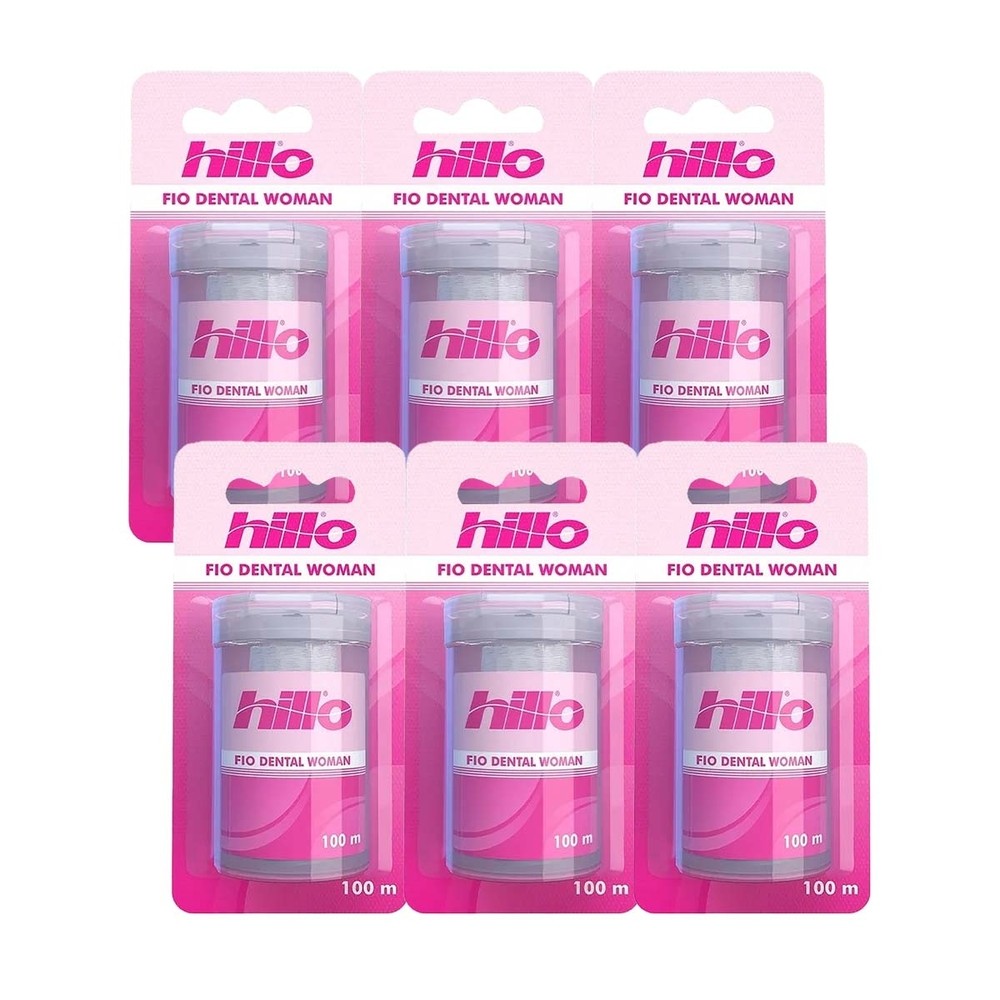 Kit 6 und Fio Dental Hillo For Woman 100m em Oferta na Shopee