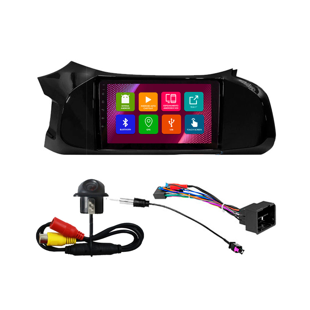Kit Multimídia 9 Pol Onix 2012 2013 2014 2015 2016 2017 2018 Android 2Gb Ram 32Gb Flash Quad-Core 2 Din Black Piano Wifi em Oferta na Shopee