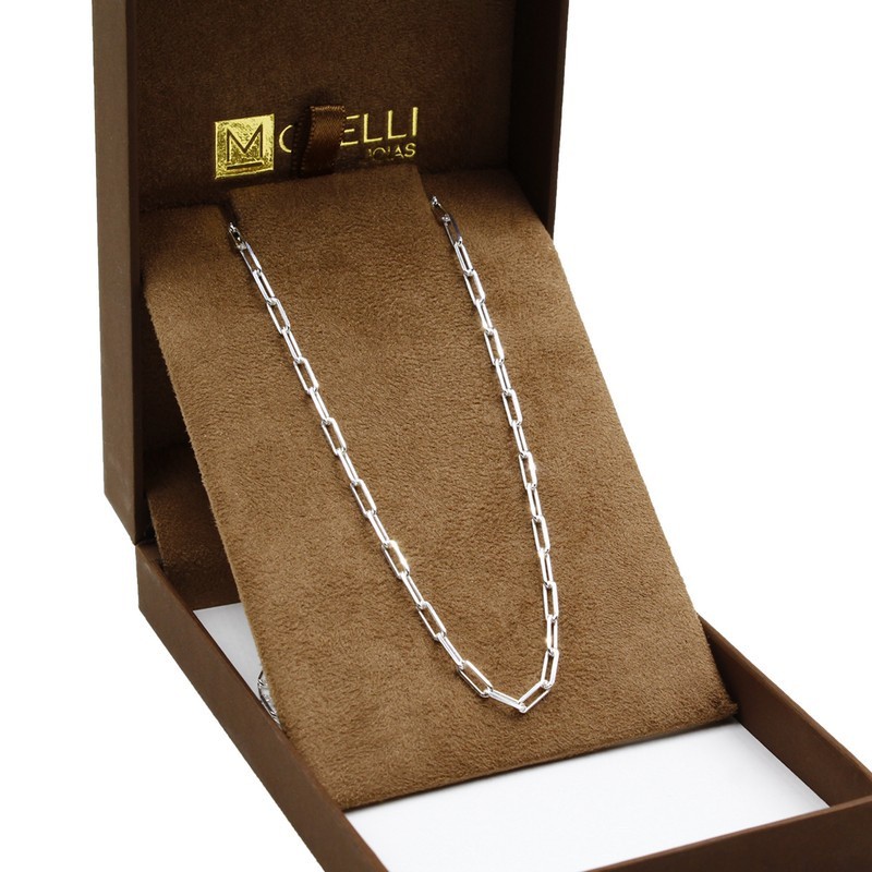 Corrente de prata 925 Masculina Malha cartie Clássica 60cm em Oferta na Shopee