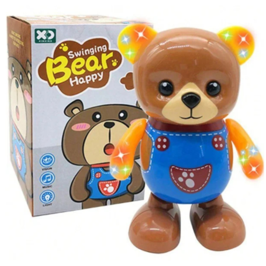 Urso Ursinho Musical Interativo Com Luz e Som P/ Bebê - Zoop