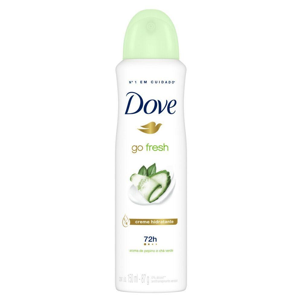 Kit com 3 Desodorantes Antitranspirantes Aerosol Dove Go Fresh Pepino e Chá Verde 150ml cada · foto 2