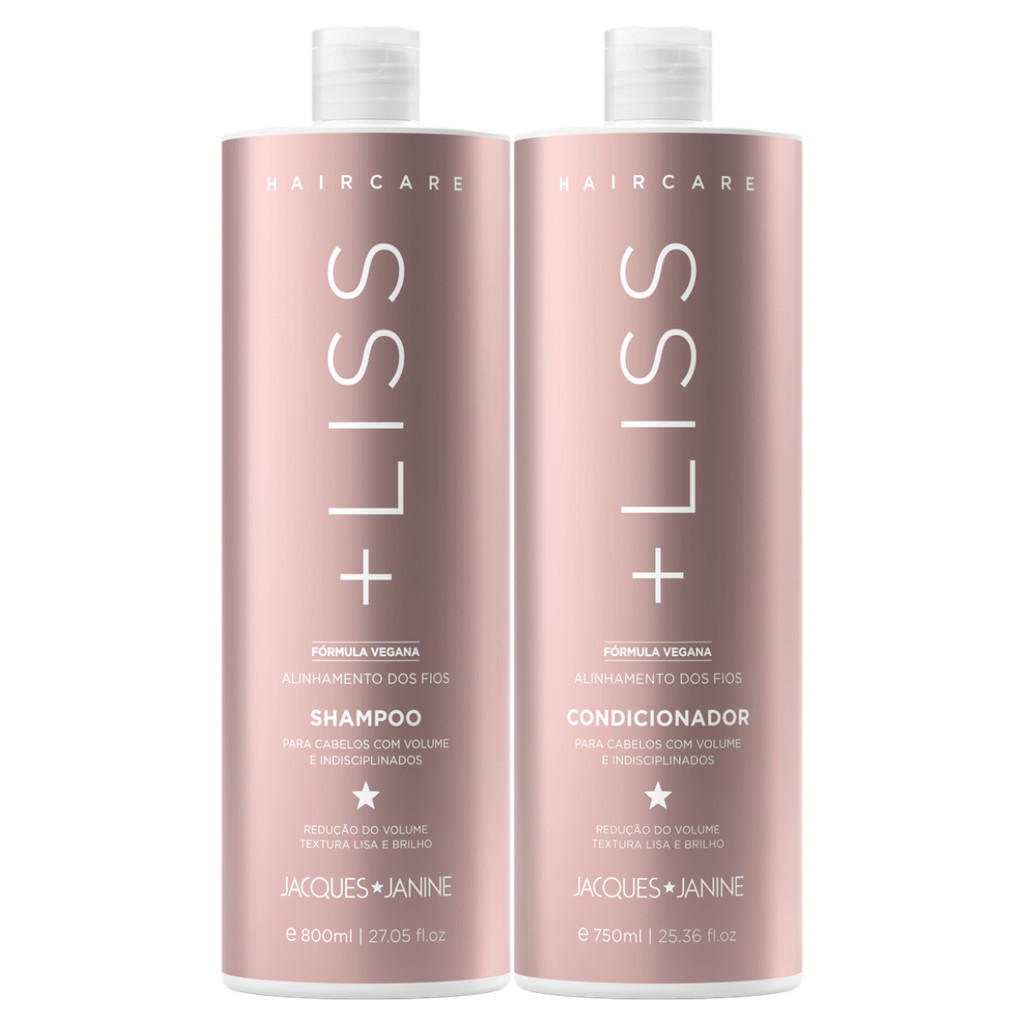 Kit Hair Care Liss Jacques Janine Shampoo Sem Sal 800ml + Condicionador Leave-in 750ml Lis...