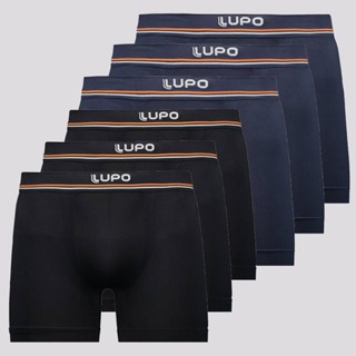 Kit 6 Cuecas Boxer Lupo Marinho e Preta em Oferta na Shopee