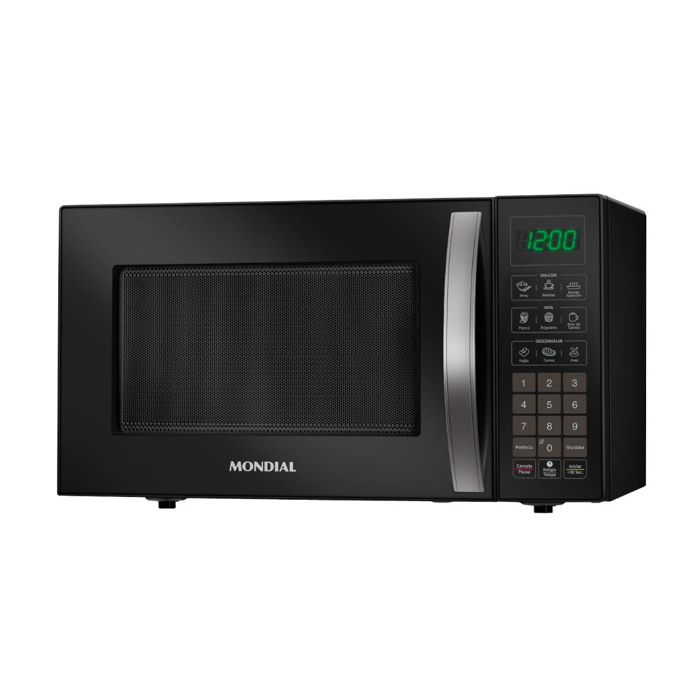 Microondas 34L 1200W Preto Mondial  MO-02-34-B Espelhado 220V